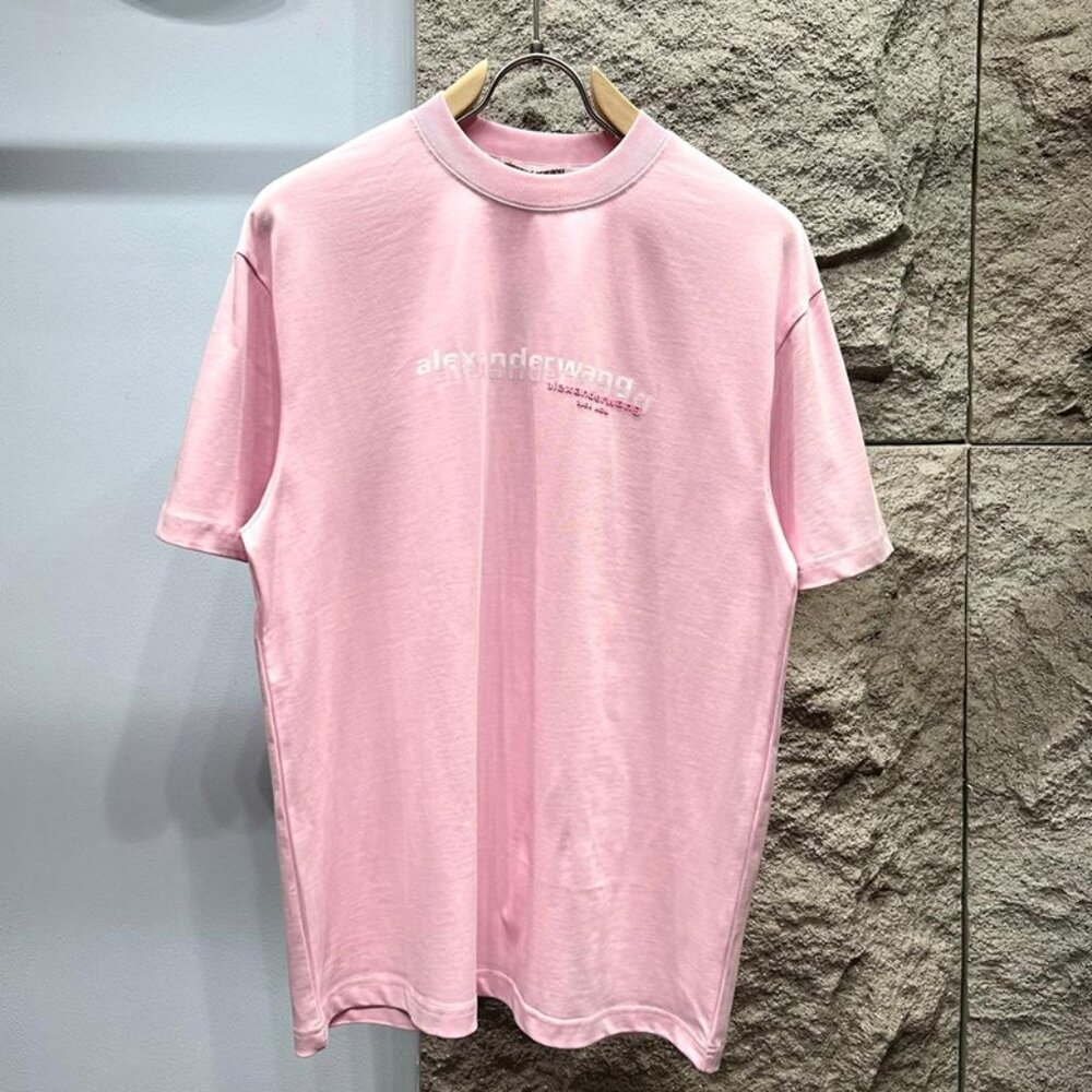 Alexander Wang Pink Printed Lettering T-Shirt